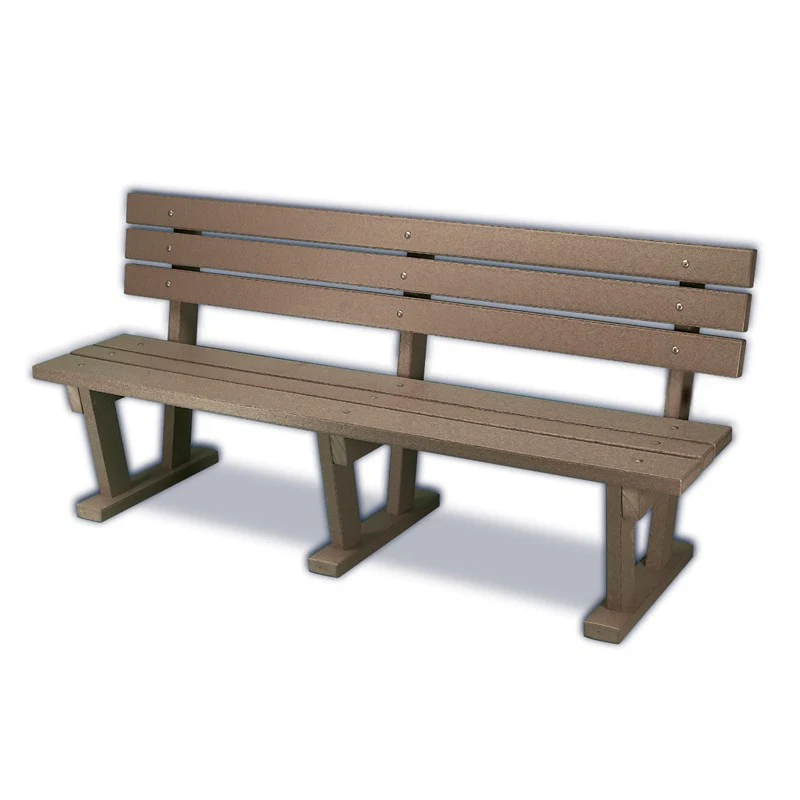 Plastic Bench with Backrest - Image 3