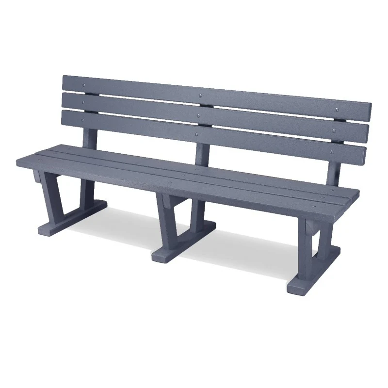 Plastic Bench with Backrest - Image 4