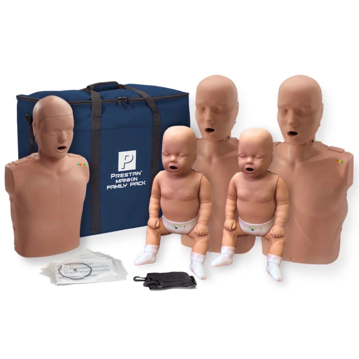 Prestan Family Pack- 2 Adult, 1 Child and 2 Infant Manikins with Rate Monitor - Image 4